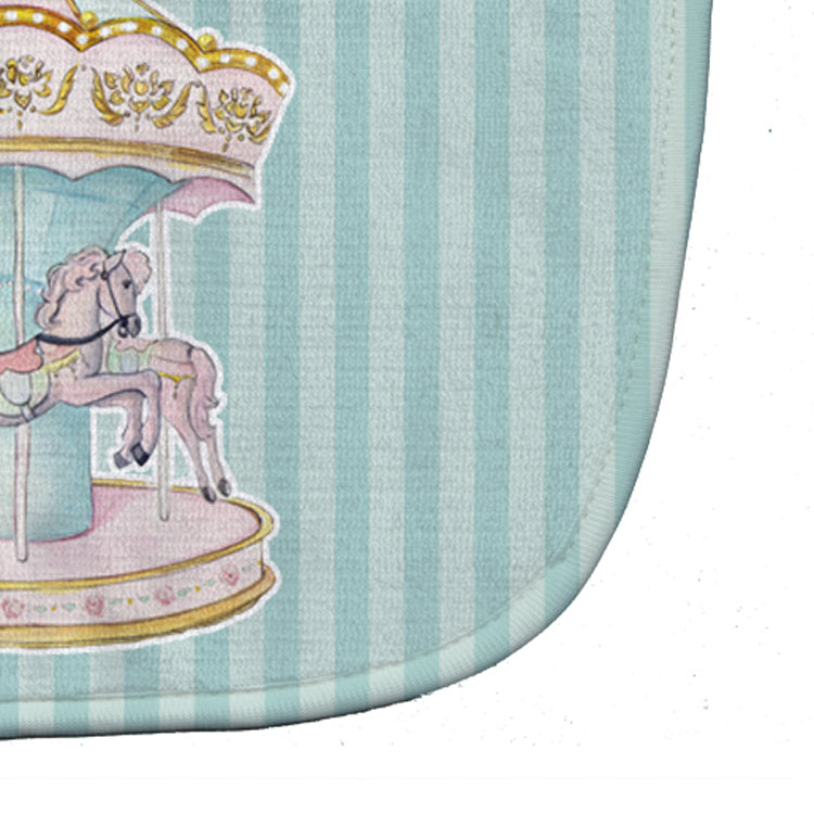 Carousel Baby Bib Easy-Clean Baby Bib Baby Feeding Accessory Baby Mealtime Essential, 10 x 13, Multicolor