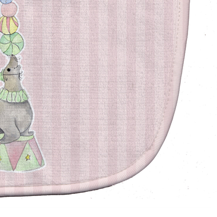 Circus Seal Baby Bib Easy-Clean Baby Bib Baby Feeding Accessory Baby Mealtime Essential, 10 x 13, Multicolor