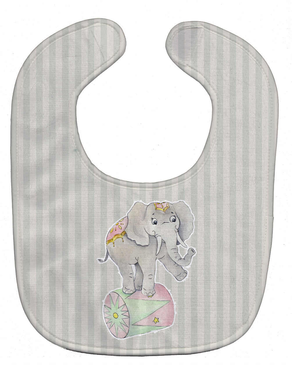 Circus Elephant Baby Bib Easy-Clean Baby Bib Baby Feeding Accessory Baby Mealtime Essential, 10 x 13, Multicolor