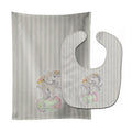 Circus Elephant Baby Bib & Burp Cloth Easy-Clean Baby Bib Baby Feeding Accessory Baby Mealtime Essential