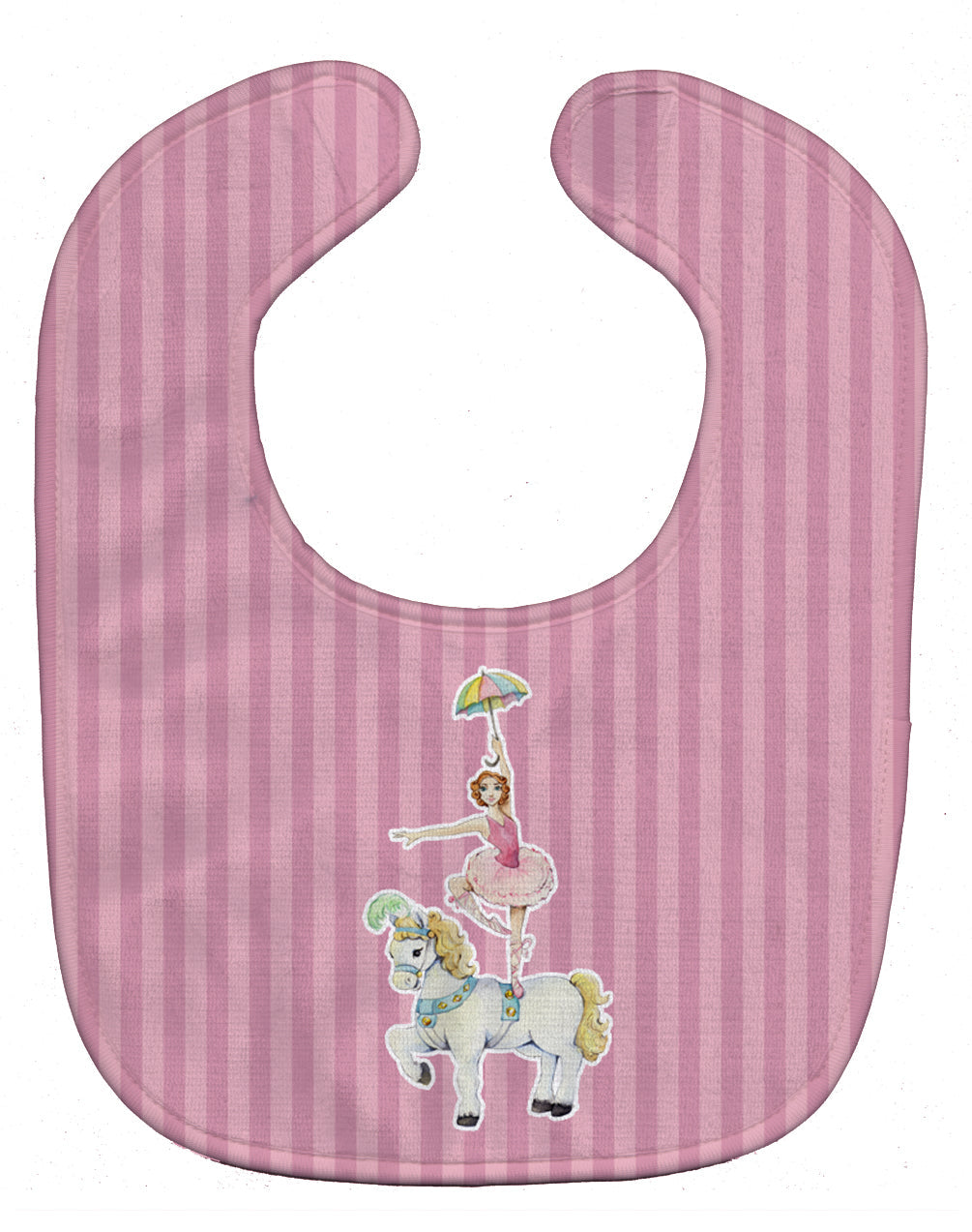 Circus Performer Baby Bib Easy-Clean Baby Bib Baby Feeding Accessory Baby Mealtime Essential, 10 x 13, Multicolor