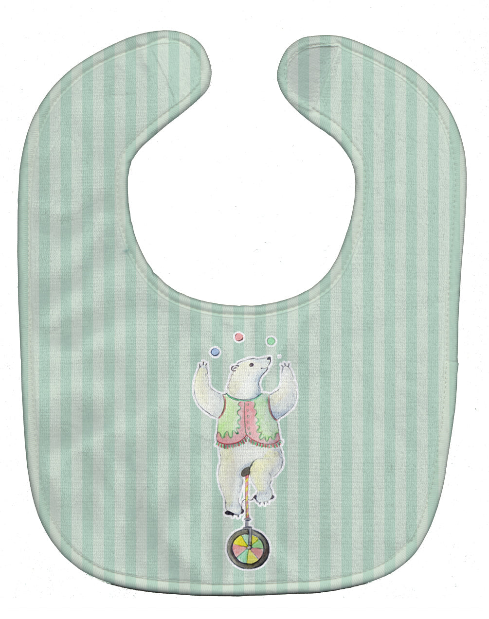 Circus Bear Baby Bib Easy-Clean Baby Bib Baby Feeding Accessory Baby Mealtime Essential, 10 x 13, Multicolor