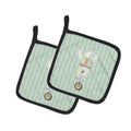 Circus Bear Pot Holder Set of 2 Heat Resistant Quilted Hot Pads 7.5 x 7.5 Inch, Insulated Kitchen Trivets for Cooking & Baking