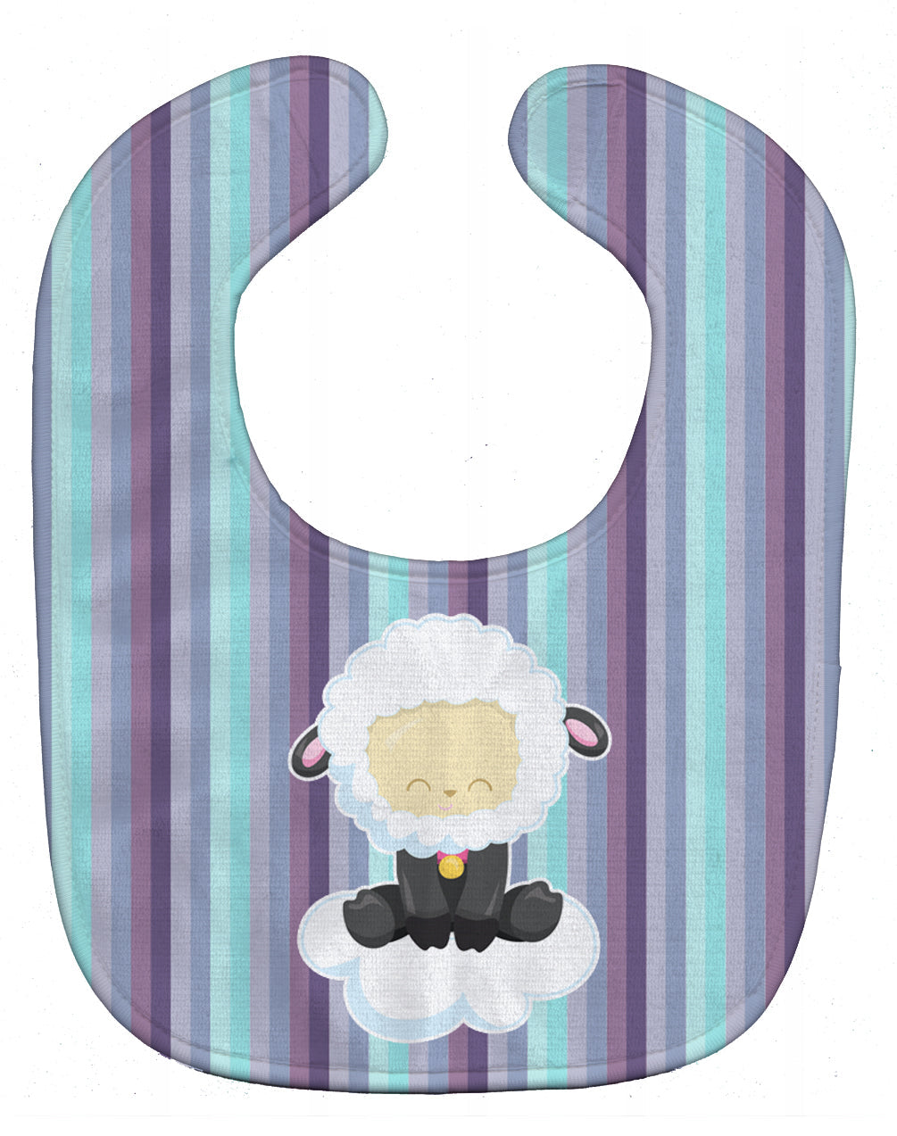 Sheep on Cloud Baby Bib Easy-Clean Baby Bib Baby Feeding Accessory Baby Mealtime Essential, 10 x 13, Multicolor