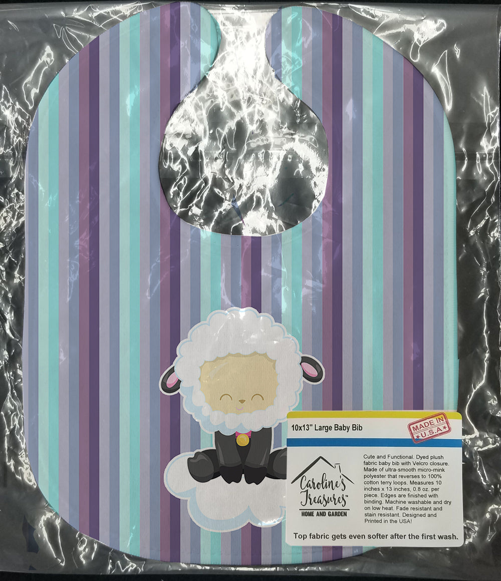 Sheep on Cloud Baby Bib Easy-Clean Baby Bib Baby Feeding Accessory Baby Mealtime Essential, 10 x 13, Multicolor