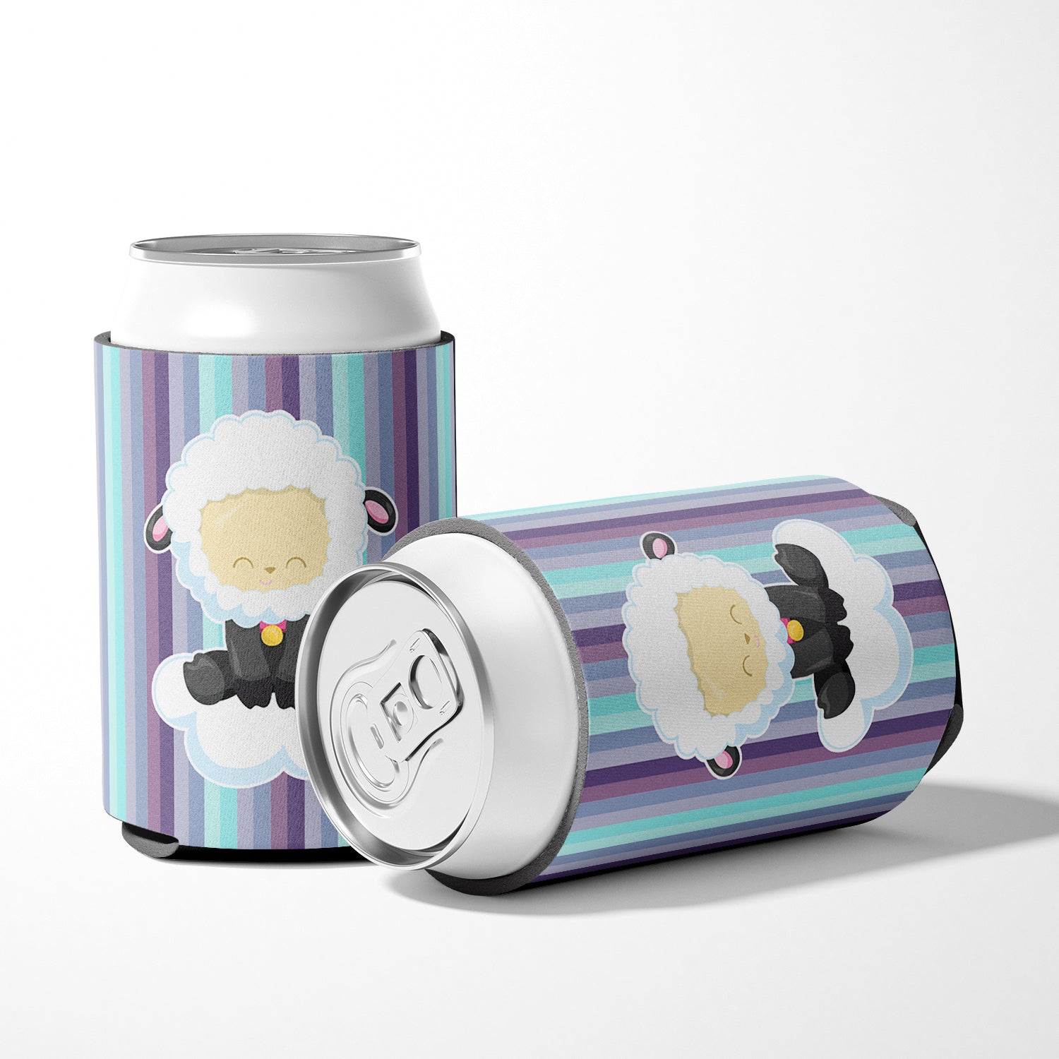 Sheep on Cloud Can or Bottle Hugger Cooler Sleeve for Standard 12 oz Cans, Insulated Foam Beer & Soda Can Hugger Reusable