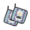 Sheep on Cloud Pot Holder Set of 2 Heat Resistant Quilted Hot Pads 7.5 x 7.5 Inch, Insulated Kitchen Trivets for Cooking & Baking