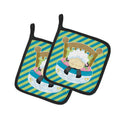 Sheep in Bed Pot Holder Set of 2 Heat Resistant Quilted Hot Pads 7.5 x 7.5 Inch, Insulated Kitchen Trivets for Cooking & Baking