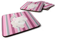 Kitten Cat Pink and Gray Foam Coasters Set of 4 Cup Coasters for Indoor Outdoor, Tabletop Protection, Anti Slip, Mouse pad Material