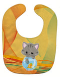 Kitten in the Fish Bowl Baby Bib Easy-Clean Baby Bib Baby Feeding Accessory Baby Mealtime Essential, 10 x 13, Multicolor