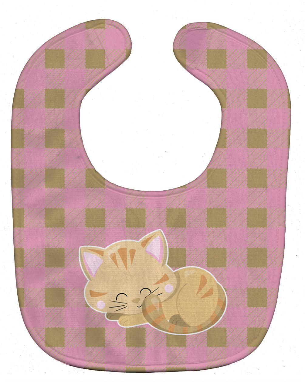 Kitten Sleeping Baby Bib Easy-Clean Baby Bib Baby Feeding Accessory Baby Mealtime Essential, 10 x 13, Multicolor