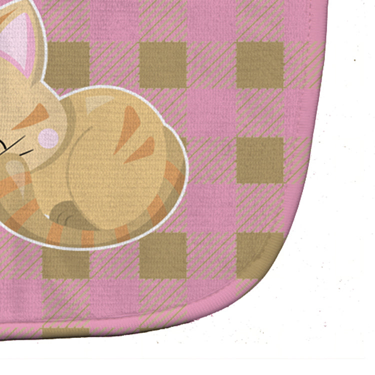 Kitten Sleeping Baby Bib Easy-Clean Baby Bib Baby Feeding Accessory Baby Mealtime Essential, 10 x 13, Multicolor