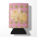 Kitten Sleeping Can or Bottle Hugger Cooler Sleeve for Standard 12 oz Cans, Insulated Foam Beer & Soda Can Hugger Reusable