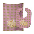 Kitten Sleeping Baby Bib & Burp Cloth Easy-Clean Baby Bib Baby Feeding Accessory Baby Mealtime Essential