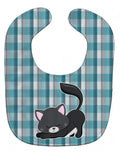 Little Black Cat Kitten Baby Bib Easy-Clean Baby Bib Baby Feeding Accessory Baby Mealtime Essential, 10 x 13, Multicolor