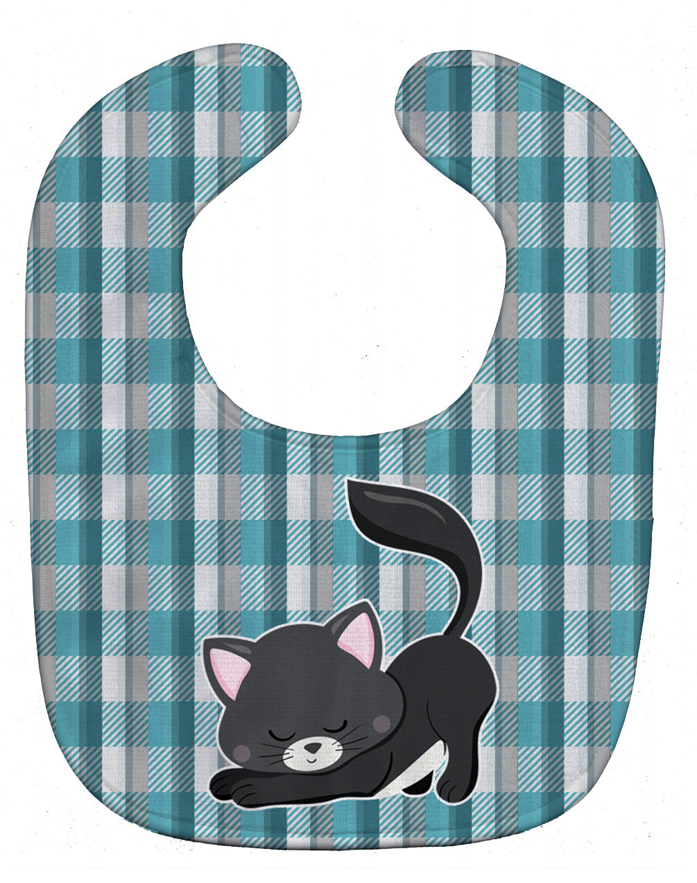 Little Black Cat Kitten Baby Bib Easy-Clean Baby Bib Baby Feeding Accessory Baby Mealtime Essential, 10 x 13, Multicolor