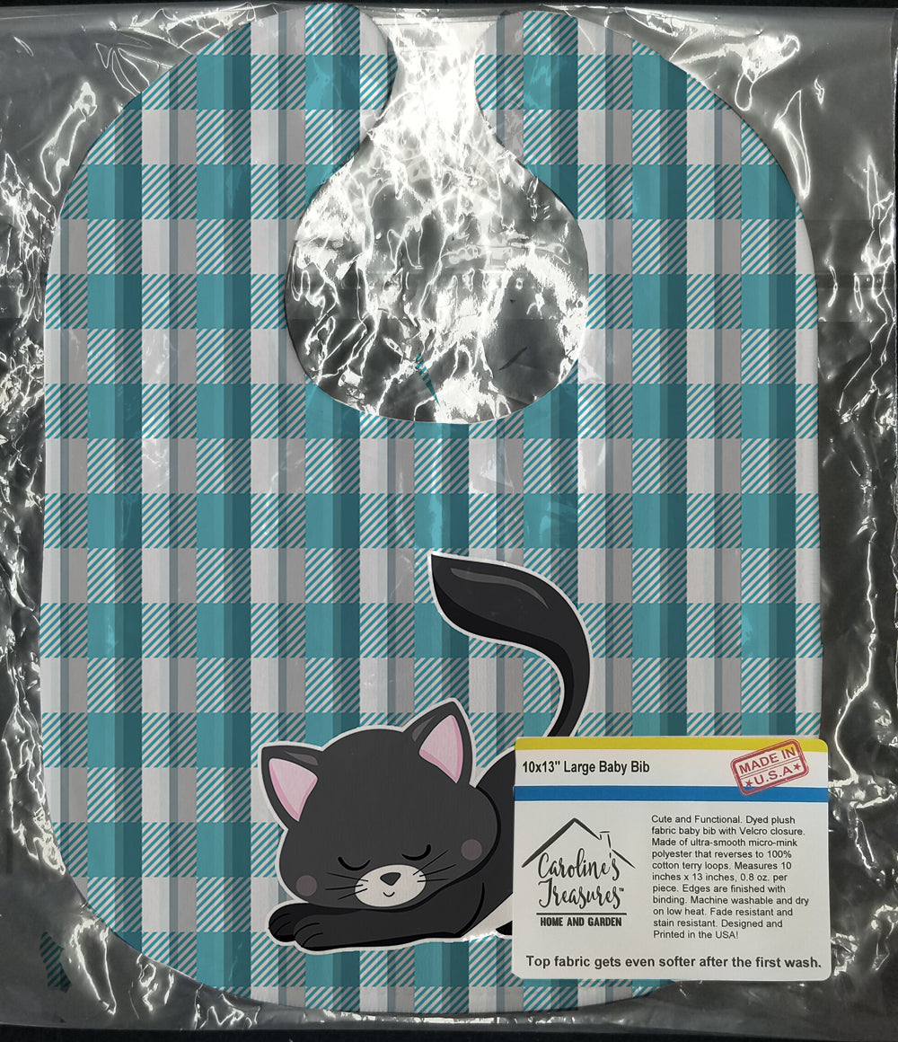 Little Black Cat Kitten Baby Bib Easy-Clean Baby Bib Baby Feeding Accessory Baby Mealtime Essential, 10 x 13, Multicolor