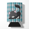 Little Black Cat Kitten Can or Bottle Hugger Cooler Sleeve for Standard 12 oz Cans, Insulated Foam Beer & Soda Can Hugger Reusable