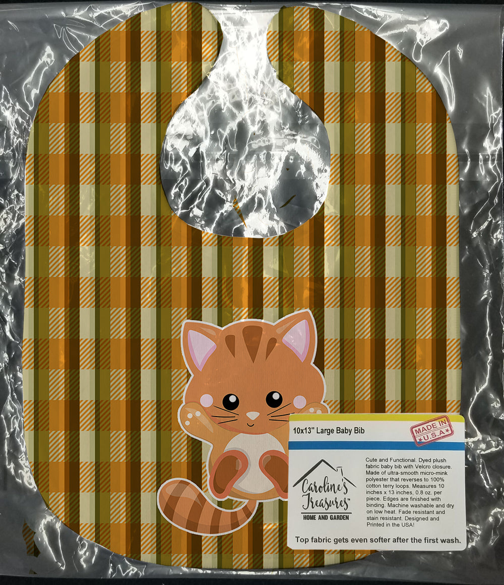 Hooray Kitten Baby Bib Easy-Clean Baby Bib Baby Feeding Accessory Baby Mealtime Essential, 10 x 13, Multicolor