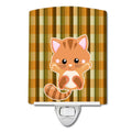 Hooray Kitten Ceramic Night Light Compact, UL-Certified, Ideal for Bedroom, Bathroom, Nursery, Hallway, Kitchen, 6x4x3, Multicolor