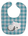 White Kitten Baby Bib Easy-Clean Baby Bib Baby Feeding Accessory Baby Mealtime Essential, 10 x 13, Multicolor