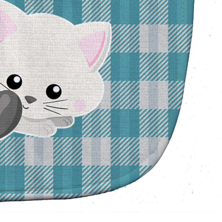 White Kitten Baby Bib Easy-Clean Baby Bib Baby Feeding Accessory Baby Mealtime Essential, 10 x 13, Multicolor