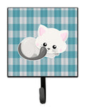 White Kitten Leash or Key Holder Wall Hooks, Key Hooks Holder, Coat Rack Wall Mount, Coat Hooks, Hooks for Hanging Keys, Towels, Aprons, Leashes