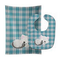 White Kitten Baby Bib & Burp Cloth Easy-Clean Baby Bib Baby Feeding Accessory Baby Mealtime Essential