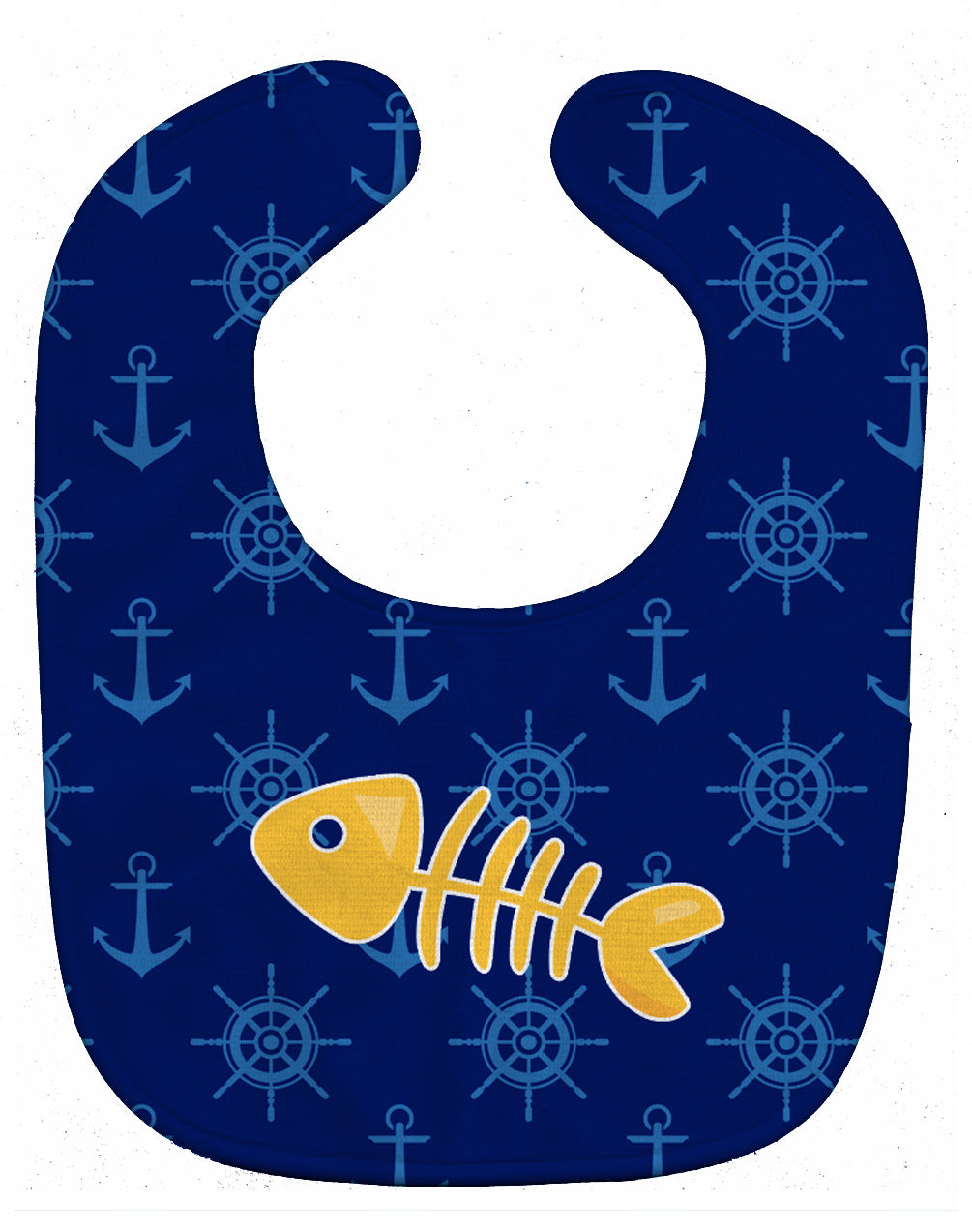 Fish Bones Baby Bib Easy-Clean Baby Bib Baby Feeding Accessory Baby Mealtime Essential, 10 x 13, Multicolor