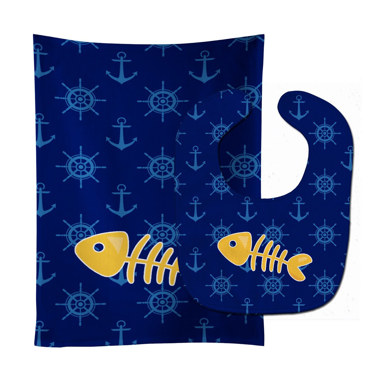Fish Bones Baby Bib & Burp Cloth Easy-Clean Baby Bib Baby Feeding Accessory Baby Mealtime Essential