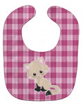 Kitten Cat on Pink Baby Bib Easy-Clean Baby Bib Baby Feeding Accessory Baby Mealtime Essential, 10 x 13, Multicolor