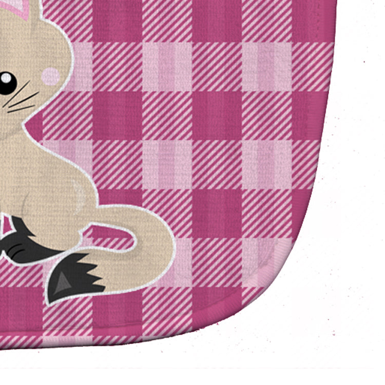 Kitten Cat on Pink Baby Bib Easy-Clean Baby Bib Baby Feeding Accessory Baby Mealtime Essential, 10 x 13, Multicolor