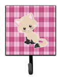 Kitten Cat on Pink Leash or Key Holder Wall Hooks, Key Hooks Holder, Coat Rack Wall Mount, Coat Hooks, Hooks for Hanging Keys, Towels, Aprons, Leashes