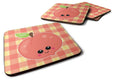Perfectly Peach Foam Coasters Set of 4 Cup Coasters for Indoor Outdoor, Tabletop Protection, Anti Slip, Mouse pad Material