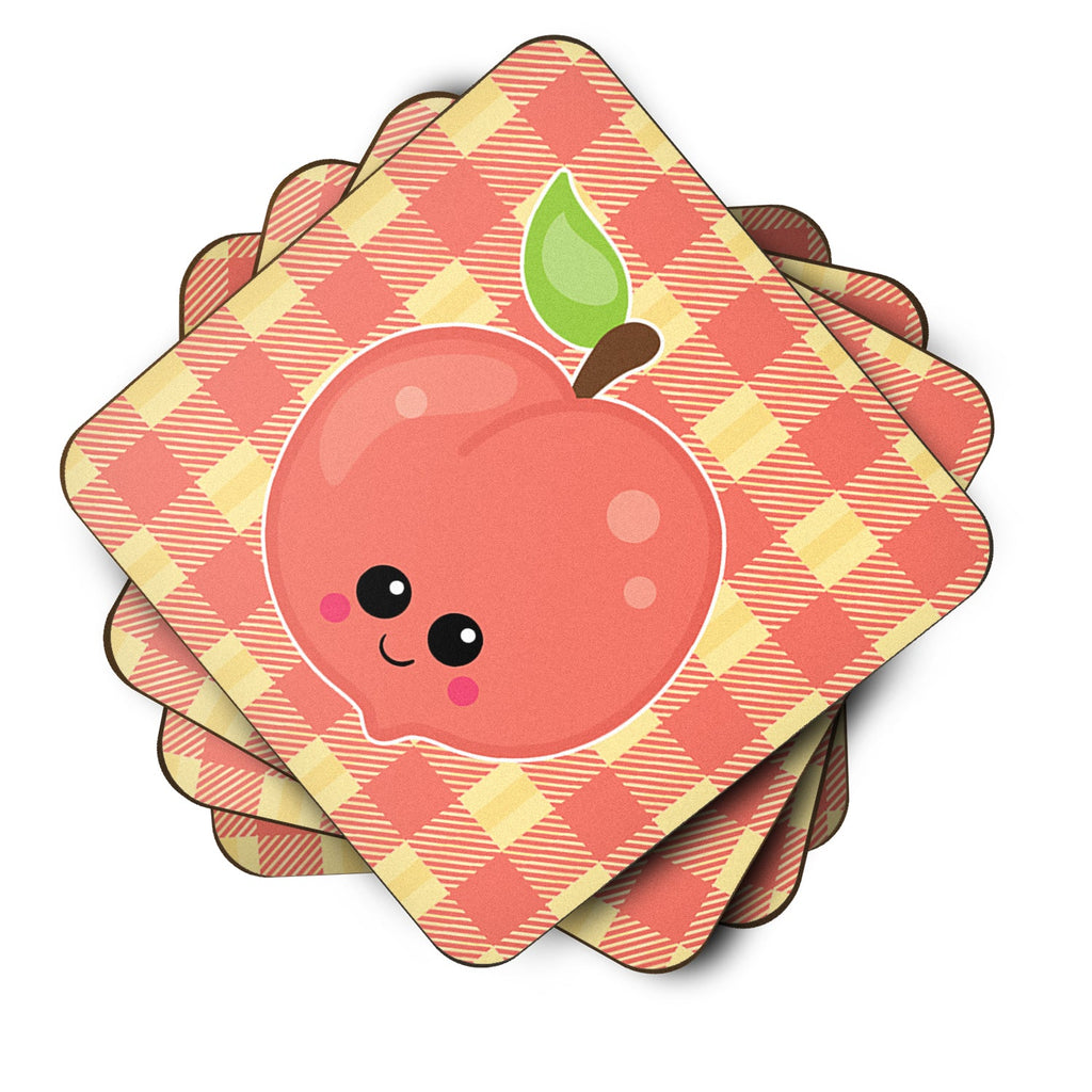 Perfectly Peach Foam Coasters Set of 4 Cup Coasters for Indoor Outdoor, Tabletop Protection, Anti Slip, Mouse pad Material