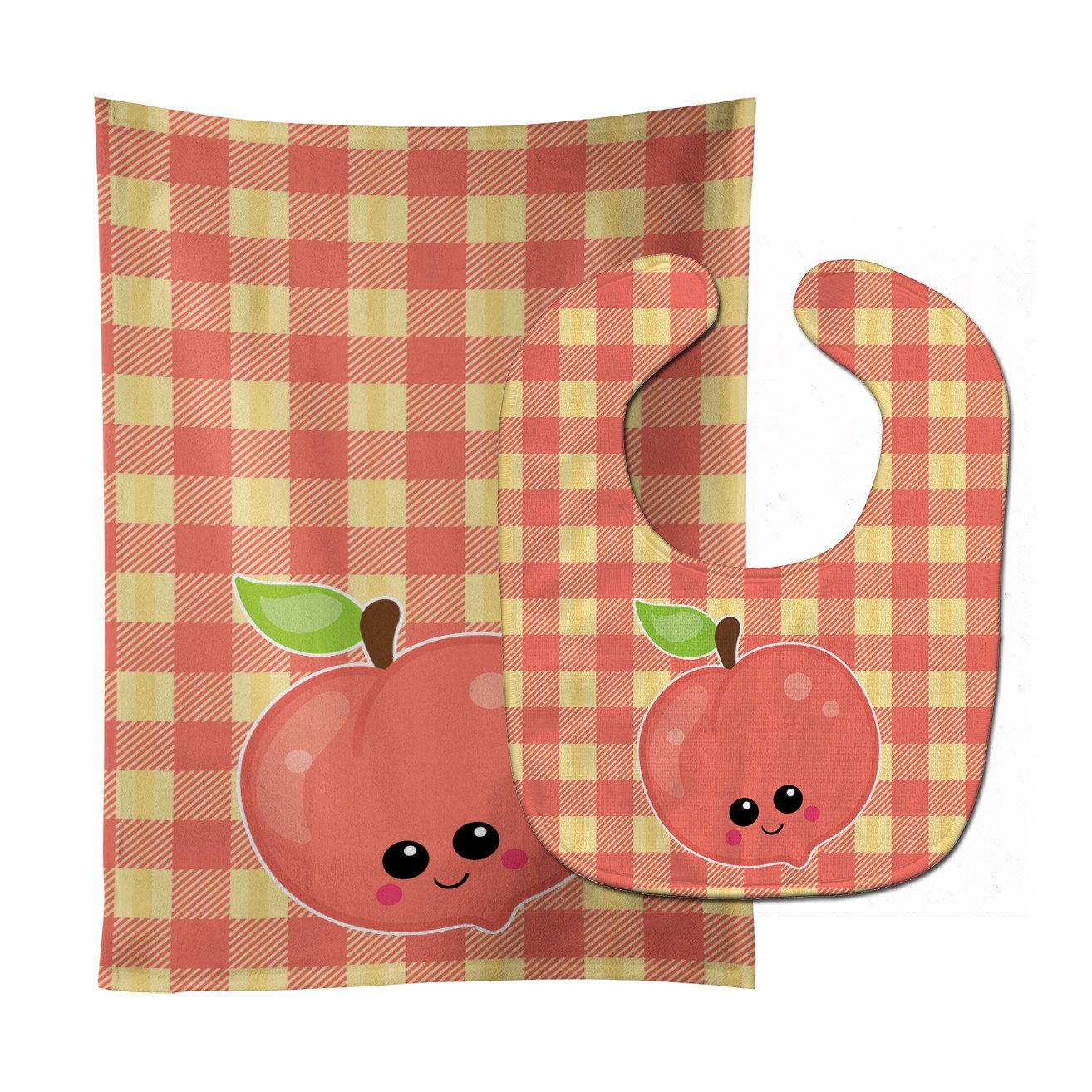 Perfectly Peach Baby Bib & Burp Cloth Easy-Clean Baby Bib Baby Feeding Accessory Baby Mealtime Essential