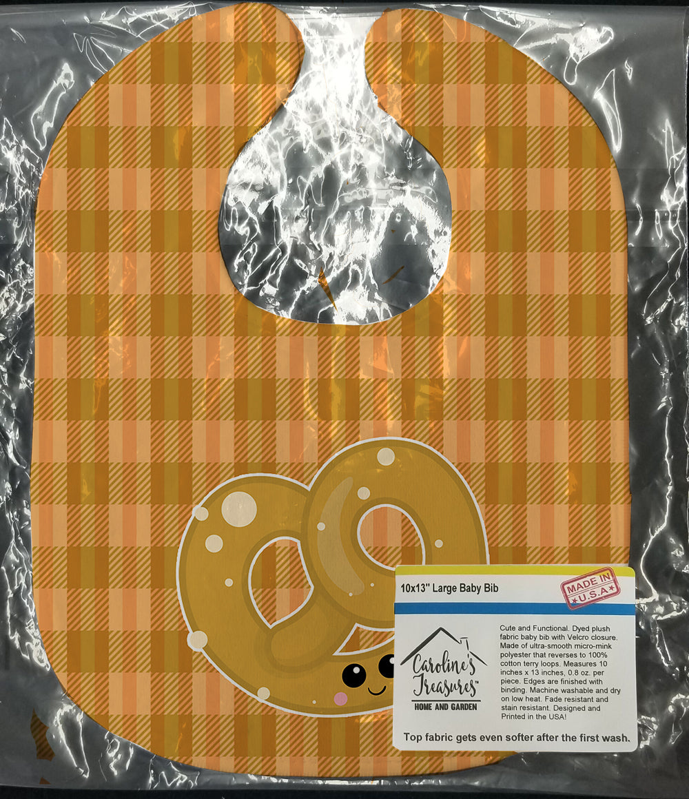 Pretzel Baby Bib Easy-Clean Baby Bib Baby Feeding Accessory Baby Mealtime Essential, 10 x 13, Multicolor