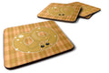 Pretzel Foam Coasters Set of 4 Cup Coasters for Indoor Outdoor, Tabletop Protection, Anti Slip, Mouse pad Material
