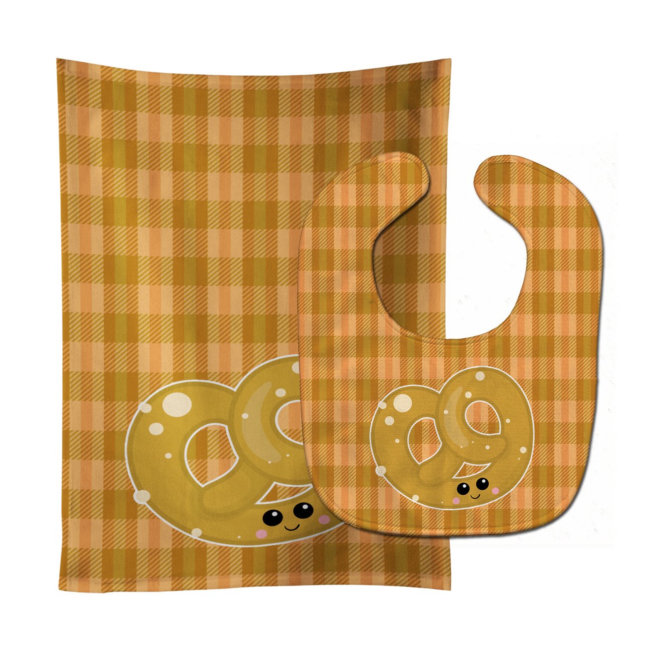 Pretzel Baby Bib & Burp Cloth Easy-Clean Baby Bib Baby Feeding Accessory Baby Mealtime Essential