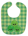 Three Peas Baby Bib Easy-Clean Baby Bib Baby Feeding Accessory Baby Mealtime Essential, 10 x 13, Multicolor