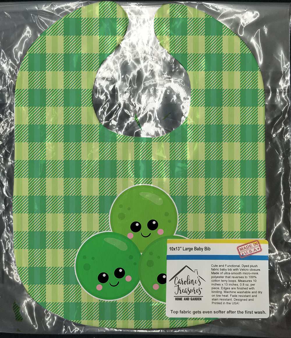 Three Peas Baby Bib Easy-Clean Baby Bib Baby Feeding Accessory Baby Mealtime Essential, 10 x 13, Multicolor