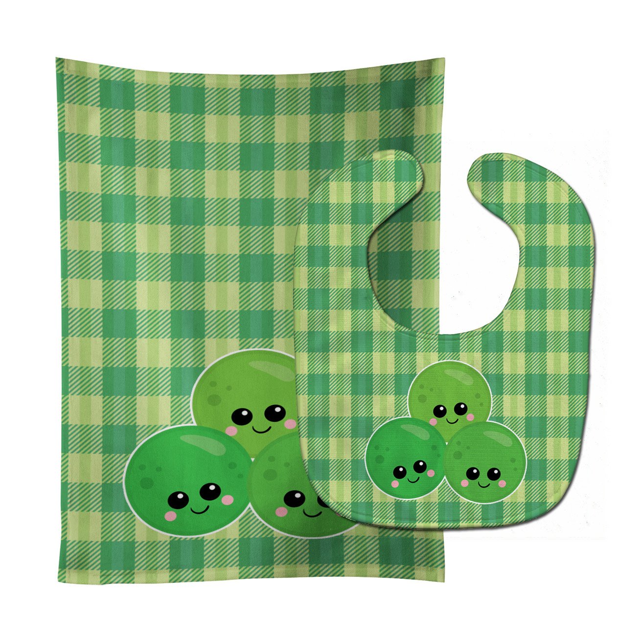 Three Peas Baby Bib & Burp Cloth Easy-Clean Baby Bib Baby Feeding Accessory Baby Mealtime Essential