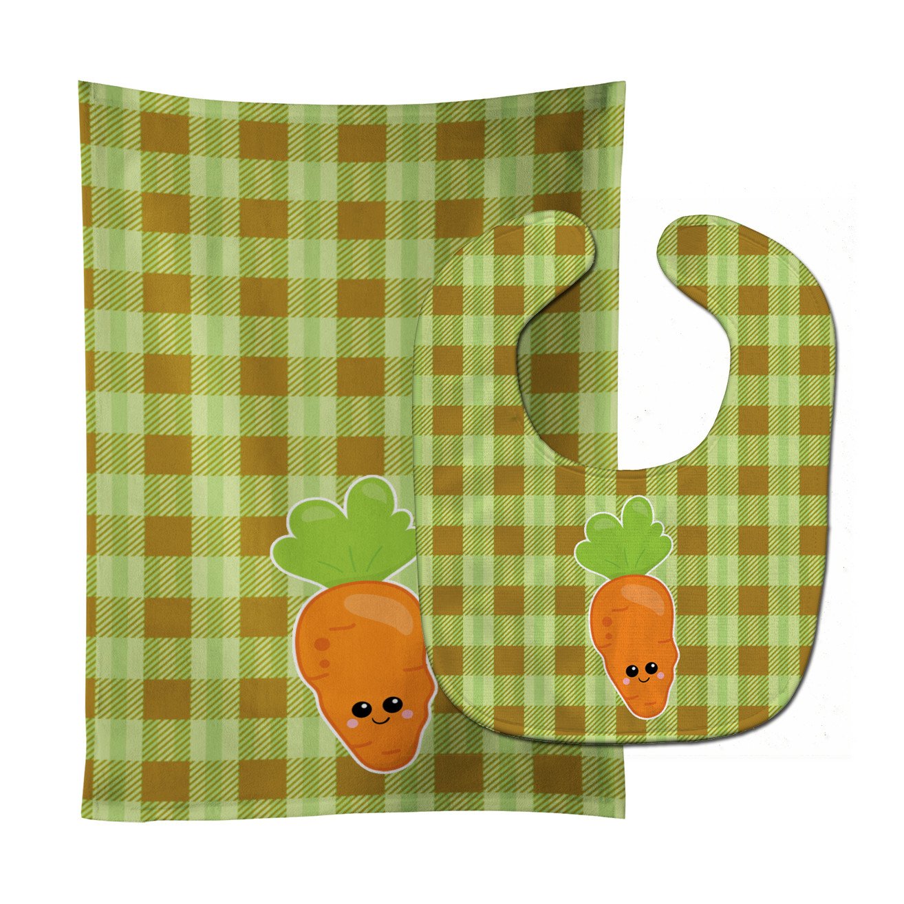 Carol the Carrot Baby Bib & Burp Cloth Easy-Clean Baby Bib Baby Feeding Accessory Baby Mealtime Essential