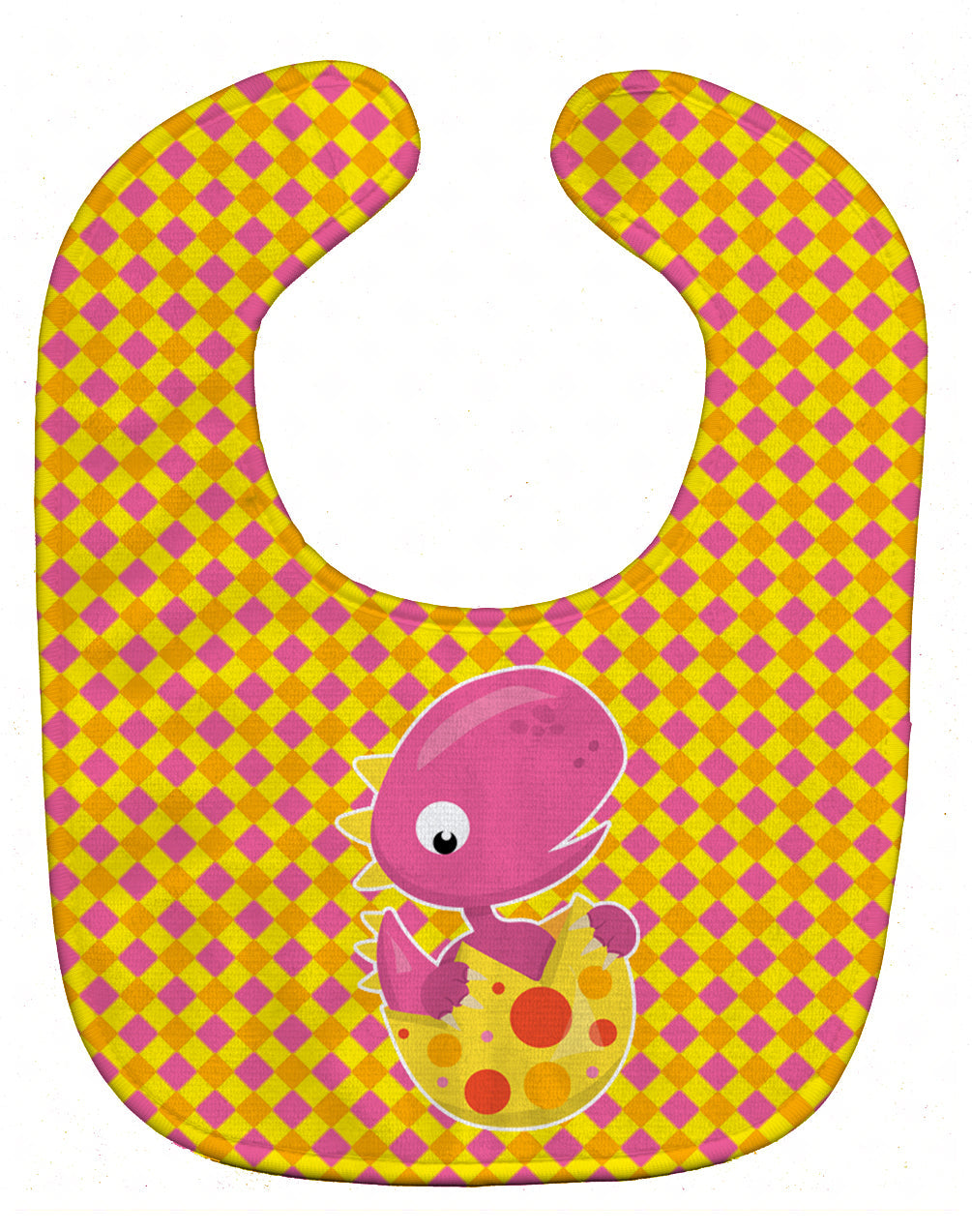 Baby T-Rex Dinosaur Hatching Baby Bib Easy-Clean Baby Bib Baby Feeding Accessory Baby Mealtime Essential, 10 x 13, Multicolor