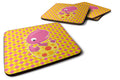 Baby T-Rex Dinosaur Hatching Foam Coasters Set of 4 Cup Coasters for Indoor Outdoor, Tabletop Protection, Anti Slip, Mouse pad Material