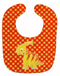 Parasaurolophus Dinosaur Baby Bib Easy-Clean Baby Bib Baby Feeding Accessory Baby Mealtime Essential, 10 x 13, Multicolor
