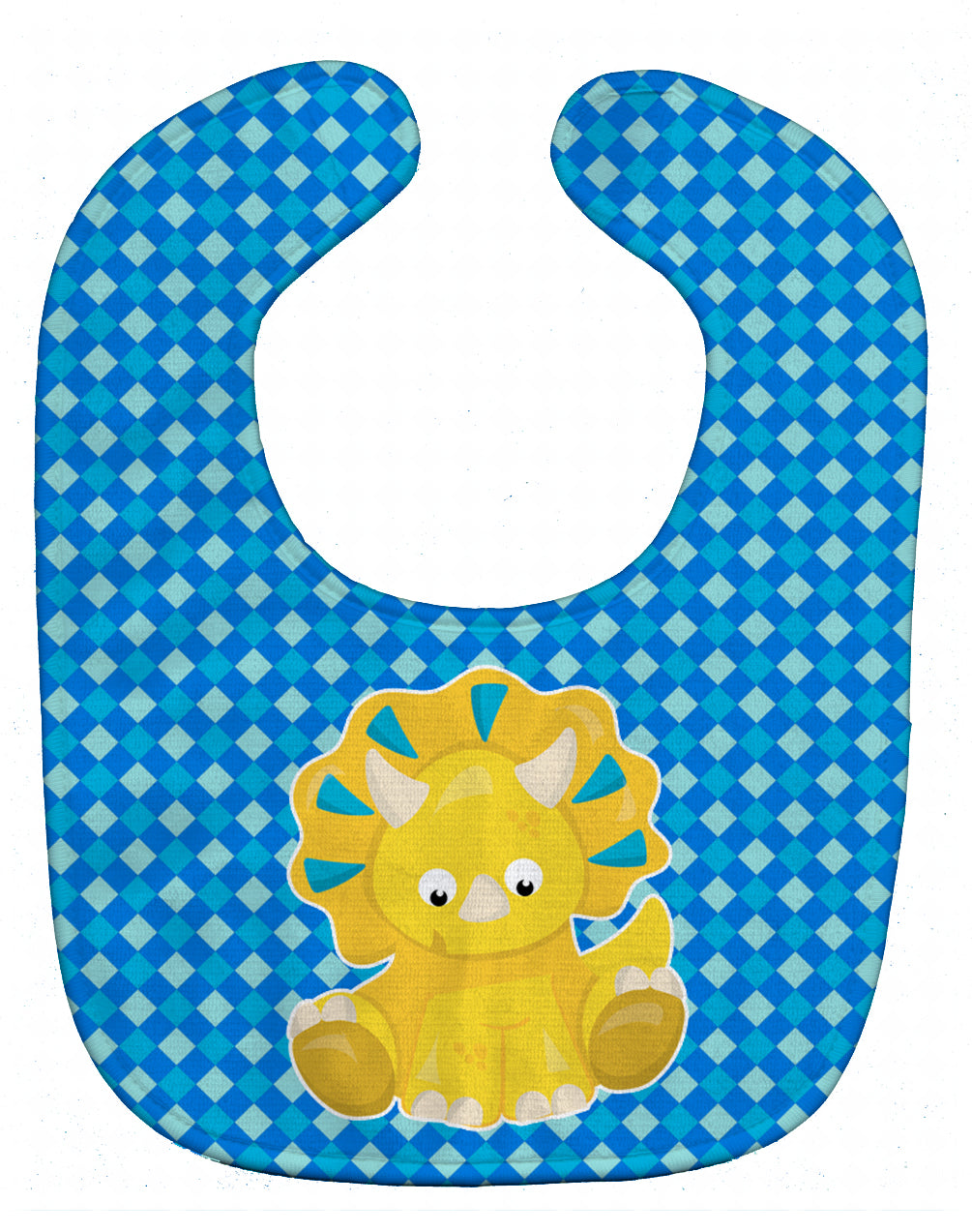 Triceratops Dinosaur Baby Bib Easy-Clean Baby Bib Baby Feeding Accessory Baby Mealtime Essential, 10 x 13, Multicolor