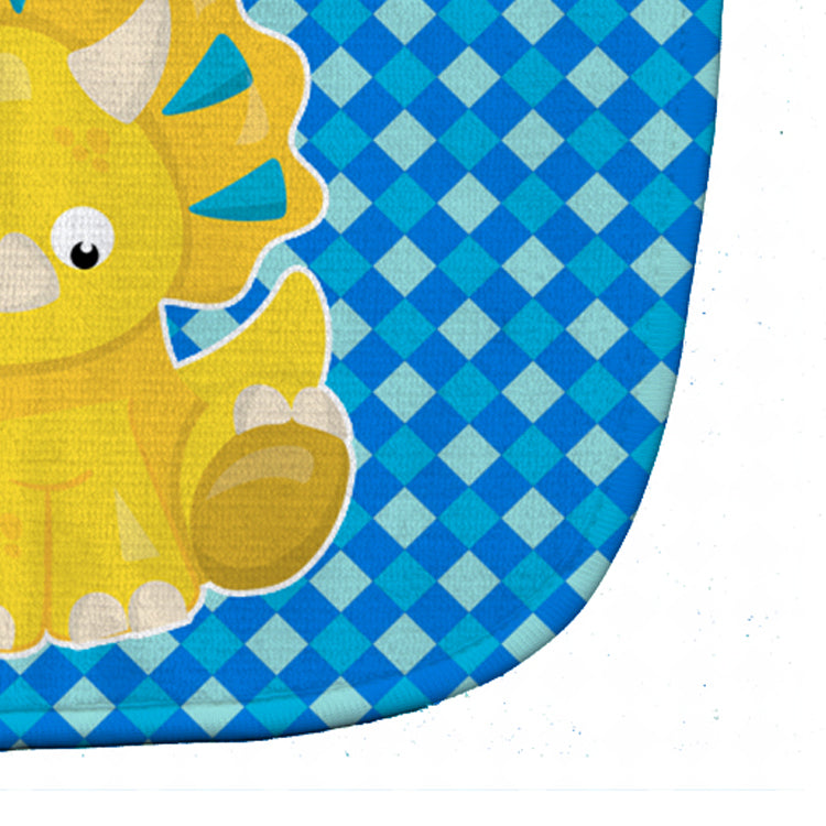 Triceratops Dinosaur Baby Bib Easy-Clean Baby Bib Baby Feeding Accessory Baby Mealtime Essential, 10 x 13, Multicolor