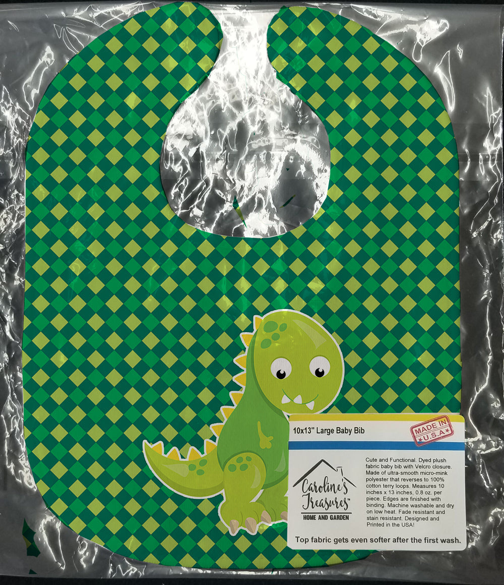 Iguanodon Dinosaur Baby Bib Easy-Clean Baby Bib Baby Feeding Accessory Baby Mealtime Essential, 10 x 13, Multicolor
