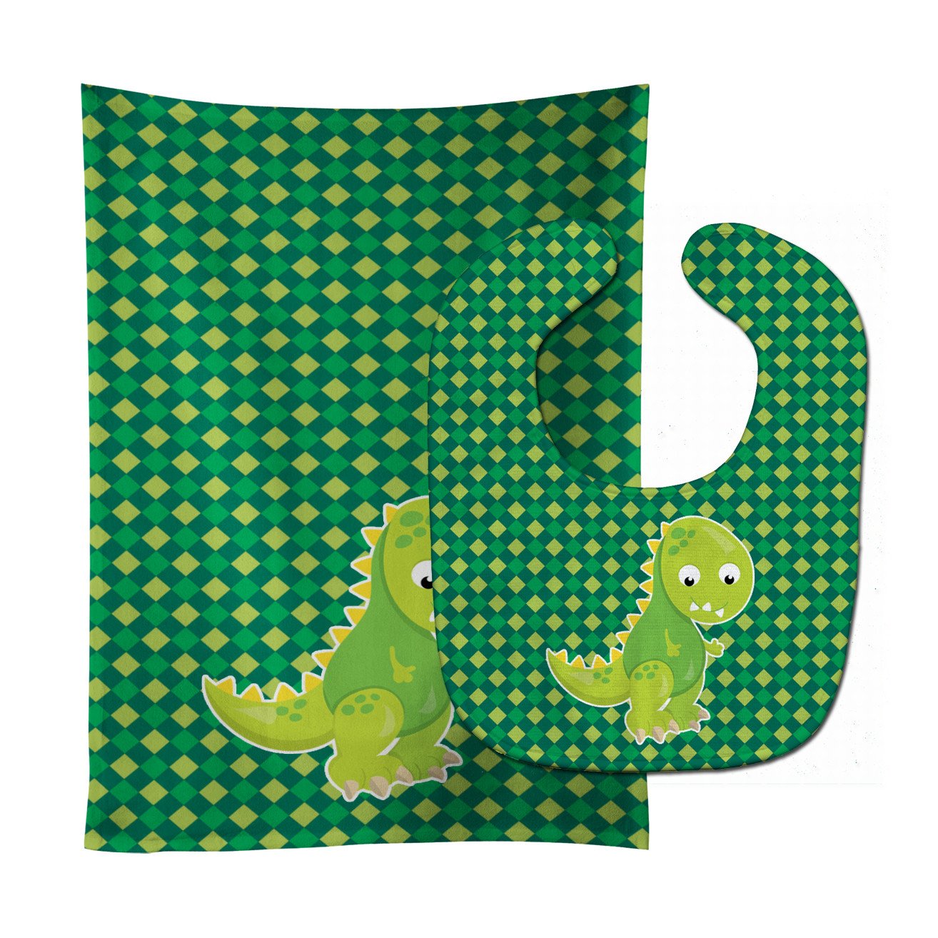 Iguanodon Dinosaur Baby Bib & Burp Cloth Easy-Clean Baby Bib Baby Feeding Accessory Baby Mealtime Essential
